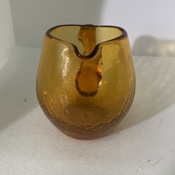 Vintage Blinko amber crackle glass miniature pitcher - Picture 4 of 5